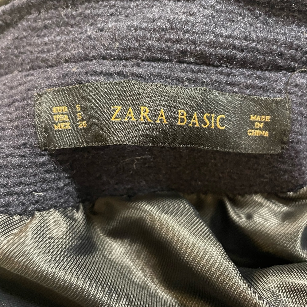Zara Basic Navy‎ Textured Jacket - Picture 10 of 11